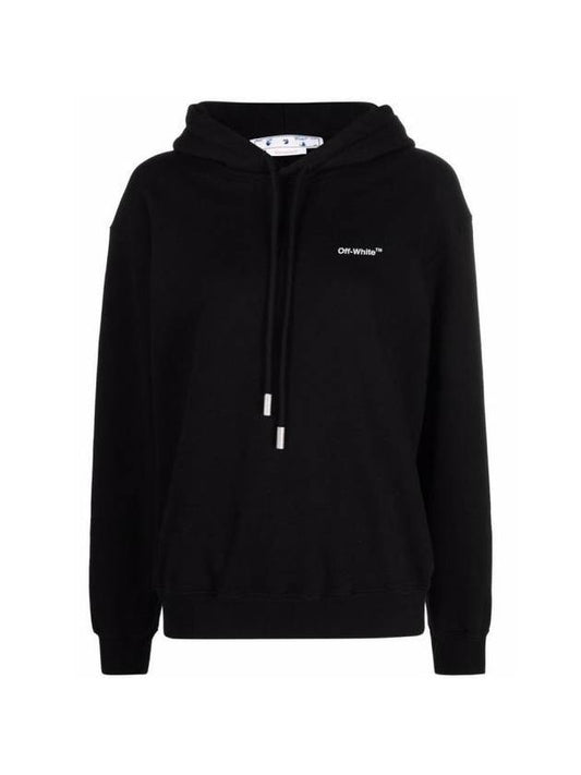 diagonal logo print hooded top black - OFF WHITE - BALAAN 1