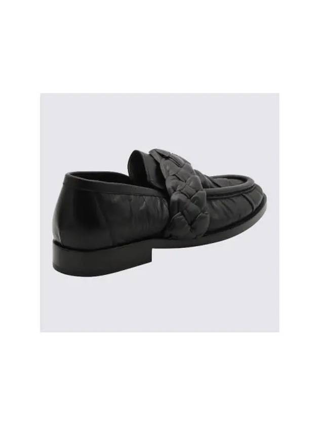 Knot Leather Loafers Black - BOTTEGA VENETA - BALAAN 3