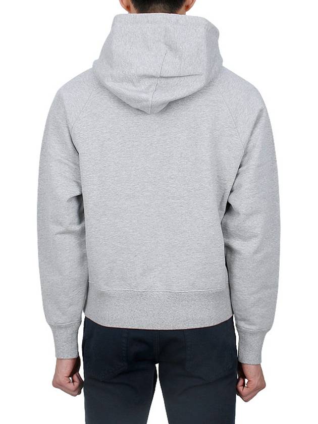 Small Heart Logo Hoodie Heather Ash Grey - AMI - BALAAN 5