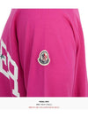 Logo Bright Pink Short Sleeve T-Shirt Pink - MONCLER - BALAAN 10