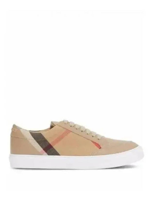 Women's House Check Low Top Sneakers Beige - BURBERRY - BALAAN 2