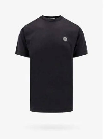 Logo Patch Short Sleeve T-Shirt Navy - STONE ISLAND - BALAAN 2