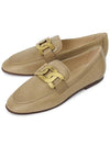 Kate Metal Logo Leather Loafers Beige - TOD'S - BALAAN 2