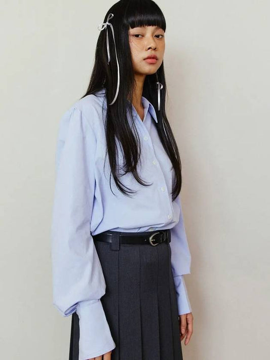 Classic Open Collar Shirt Sky Blue - LESEIZIEME - BALAAN 2