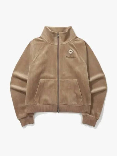 Diadora Trento corduroy zip up jacket women BROWN - DIADORA - BALAAN 1