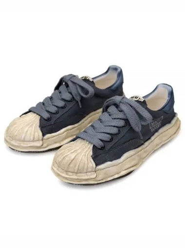 24 A12FW719 BLACK BLAKEY OG sole canvas low top sneakers - MIHARA YASUHIRO - BALAAN 1