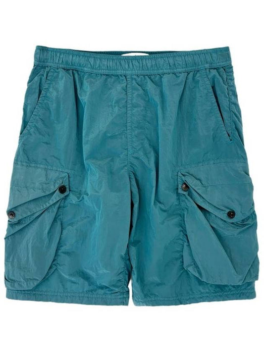 Logo Patch Nylon Swim Shorts Blue - STONE ISLAND - BALAAN 2