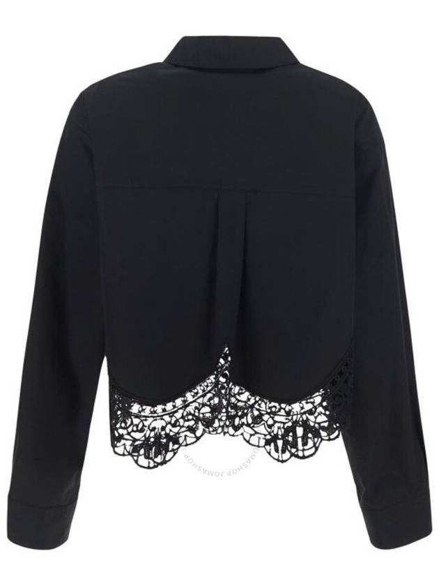 Macrame Crop Shirt Black - BURBERRY - BALAAN 3