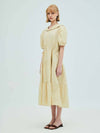 Sailor Collar Tiered Maxi DressYellow - OPENING SUNSHINE - BALAAN 4