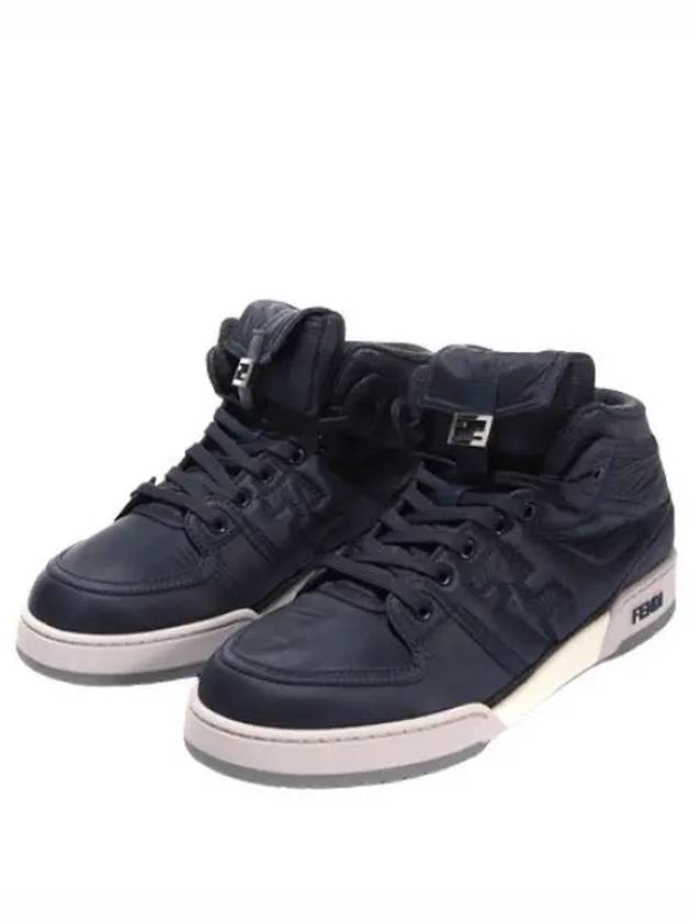 Match High Top Sneakers Blue - FENDI - BALAAN 2