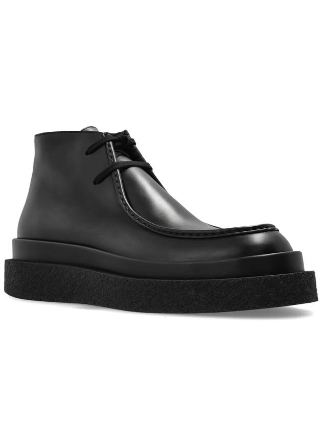 JIL SANDER Leather Ankle Boots, Men's, Black - JIL SANDER - BALAAN 4