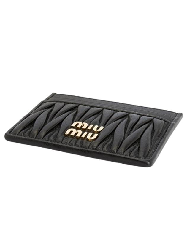 Matelasse Nappa Leather Card Wallet Black - MIU MIU - BALAAN 5