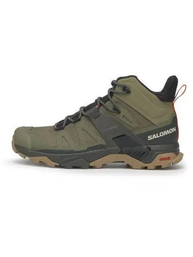 X Ultra 4 Mid GTX High Top Sneakers Deep Lichen Green Peat Kelp - SALOMON - BALAAN 1