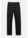 Triangle Logo Cotton Straight Pants Black - PRADA - BALAAN 2