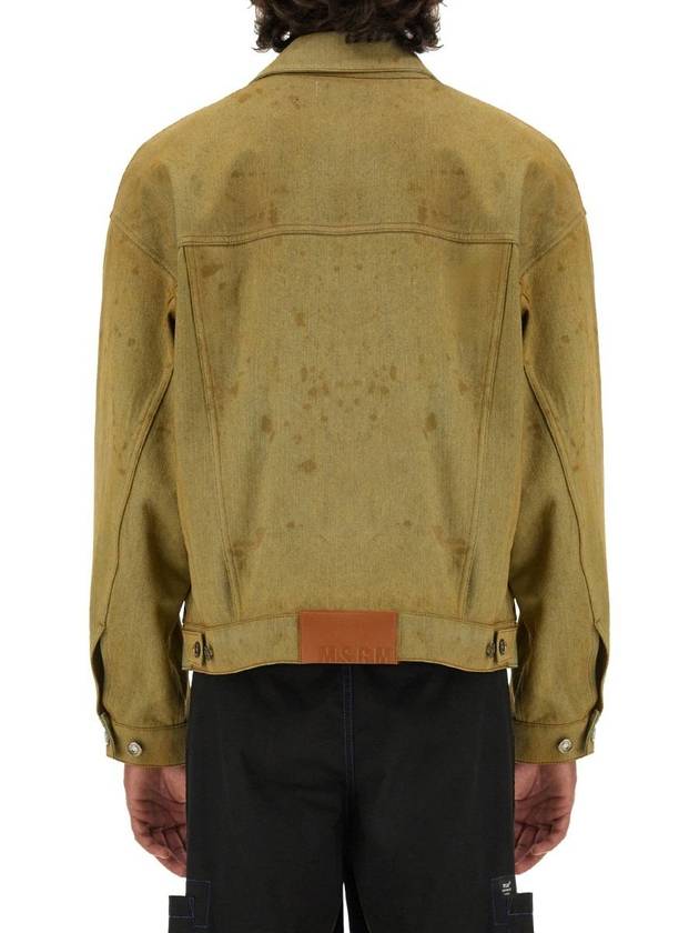 Msgm Denim Jacket Dyed In Tea - MSGM - BALAAN 3