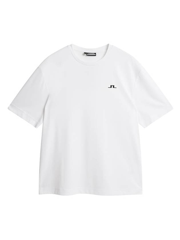 Ade Logo Print Short Sleeve T-Shirt White - J.LINDEBERG - BALAAN 2