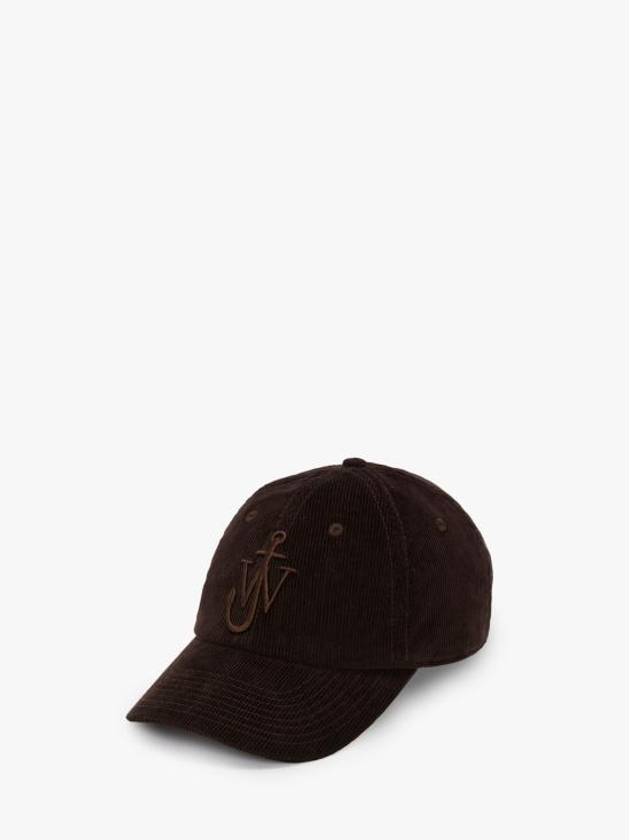 Anchor Logo Corduroy Ball Cap Dark Brown - JW ANDERSON - BALAAN 3