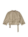 Fold Cotton Twill Short Trench Coat Beige - BALENCIAGA - BALAAN 3