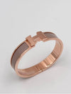 Clic H Bracelet Rose Gold & Marron Glace - HERMES - BALAAN 7