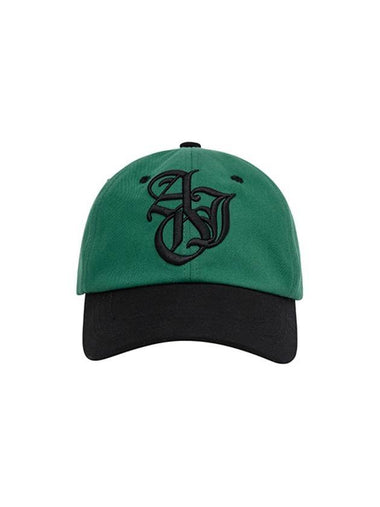 sporty logo color mix ball cap green - AJOBYAJO - BALAAN 1