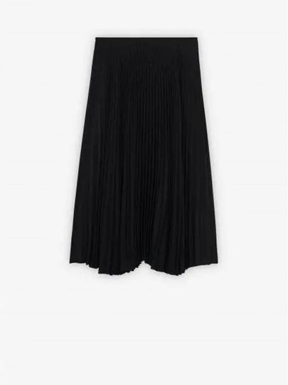 Women's Flare Cut Midi Pleated Skirt Black - MAISON KITSUNE - BALAAN 2