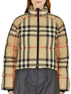 Check Crop Puffer Padding Archive Beige - BURBERRY - BALAAN 2