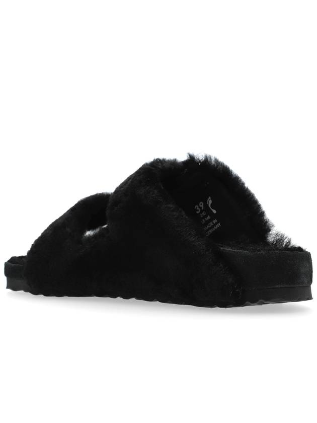 Arizona 1774 Shearling Slippers Black - BIRKENSTOCK - BALAAN 6