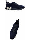 H232856Z HI2 Bouncing Graphic Mesh Suede Goatskin Sneakers Marine Men’s Shoes TEO - HERMES - BALAAN 4