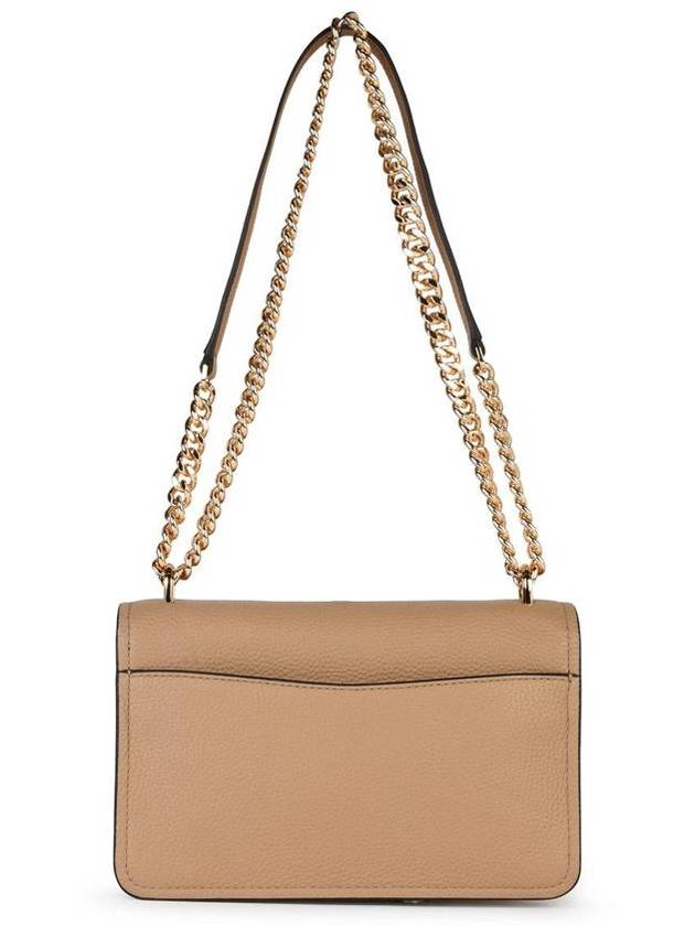 Michael Kors 'Claire' Beige Leather Crossbody Bag - MICHAEL KORS - BALAAN 3