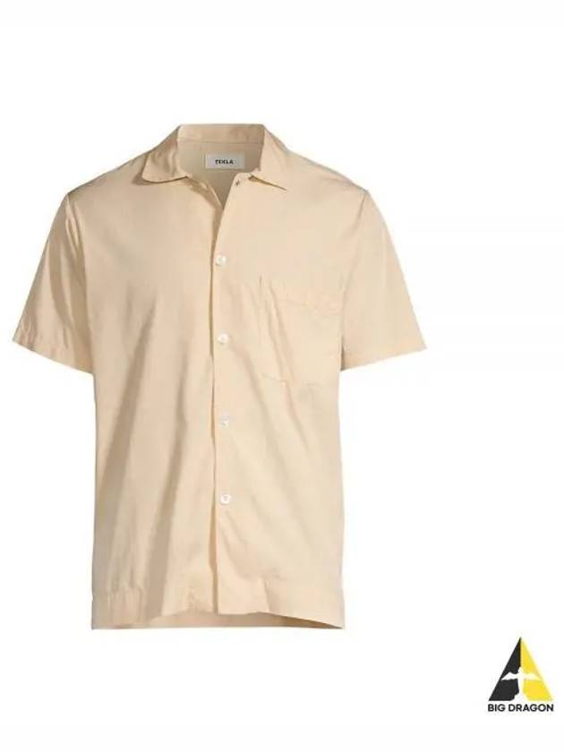 Poplin Pajamas Short Sleeve Shirt SWE KH - TEKLA - BALAAN 1