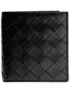 Intrecciato Slim Half Wallet Black - BOTTEGA VENETA - BALAAN 3