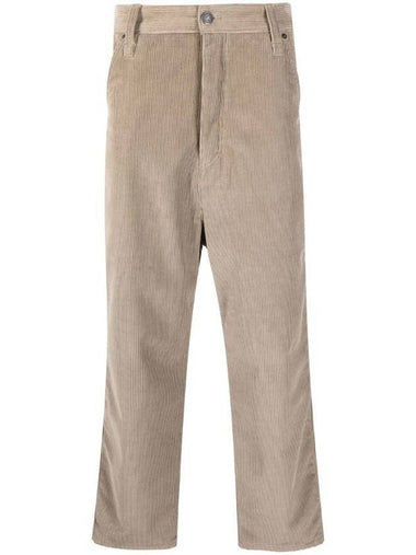 Alex Fit Cotton Corduroy Velvet Wide Pants Beige - AMI - BALAAN 1