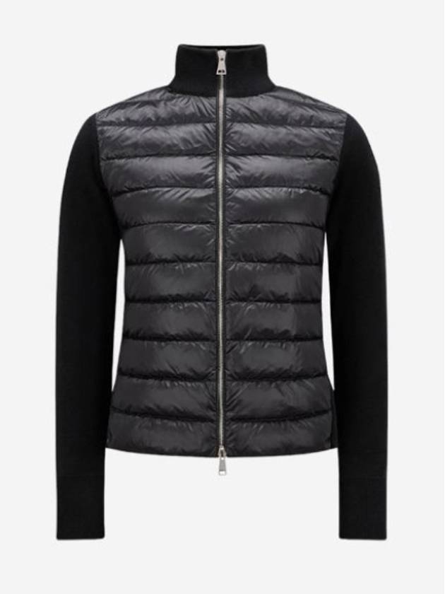 Women s Padded Wool Cardigan Black J10939B00025 M1131 - MONCLER - BALAAN 1