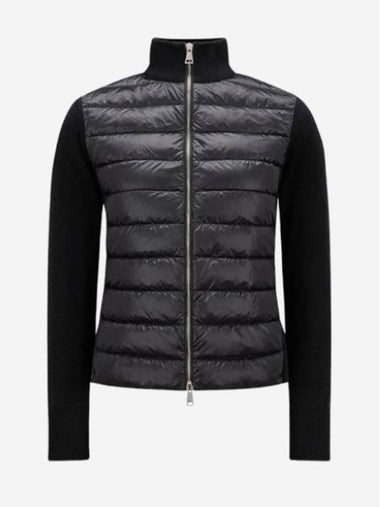 Women s Padded Wool Cardigan Black J10939B00025 M1131 - MONCLER - BALAAN 1