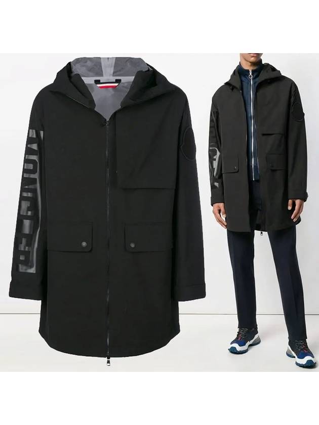 Chef Logo Sleeve Hooded Jacket Black - MONCLER - BALAAN 2