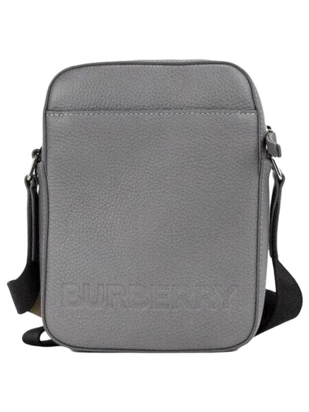 Embossed Logo Cross Bag Charcoal - BURBERRY - BALAAN 1