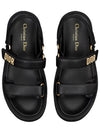 Dioract Platform Lambskin Sandals Black - DIOR - BALAAN 4