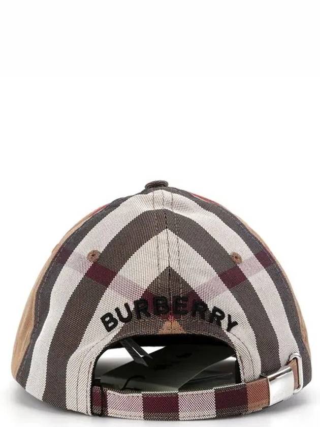 Logo Check Cotton Ball Cap Burch Brown - BURBERRY - BALAAN 4