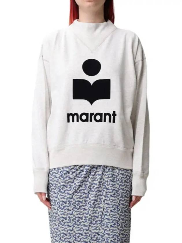 Moby Logo Print Sweatshirt Ecru - ISABEL MARANT - BALAAN 3