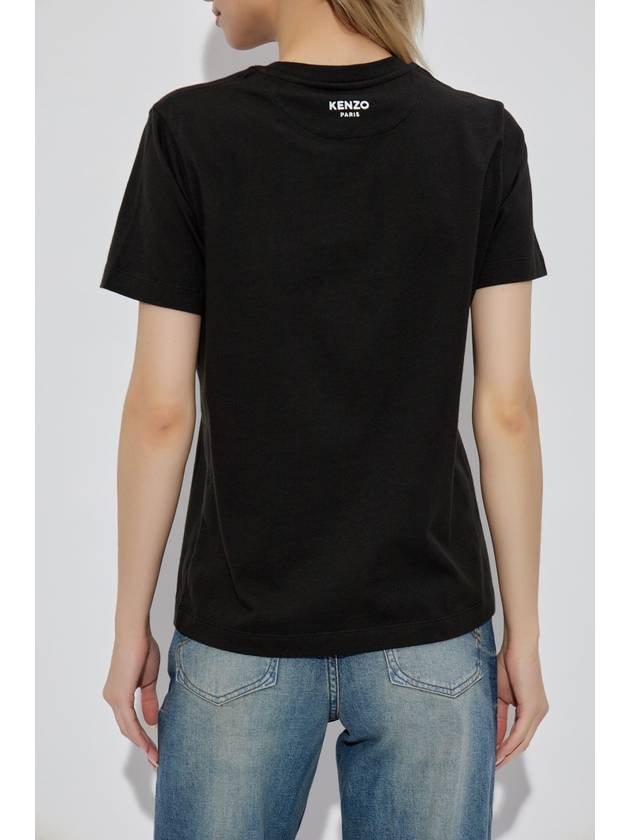 Kenzo T-shirt With Pocket, Women's, Black - KENZO - BALAAN 4