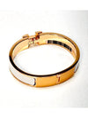 Clic H Bracelet Rose Gold Blanc - HERMES - BALAAN 5