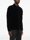 Organic Cotton Corduroy Zip-Up Jacket Black - STONE ISLAND - BALAAN 9