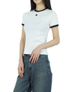 Bumpy Contrast Re-Edition Short Sleeve T-Shirt White - COURREGES - BALAAN 4