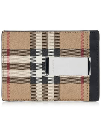 Vintage Check Money Clip Card Wallet Beige - BURBERRY - BALAAN 2