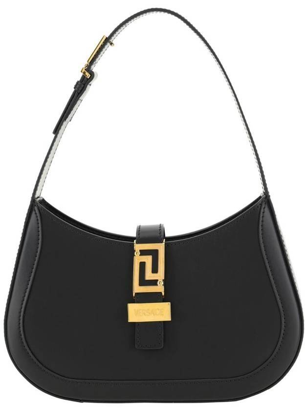 Greca Goddess Small Hobo Shoulder Bag Black - VERSACE - BALAAN 1