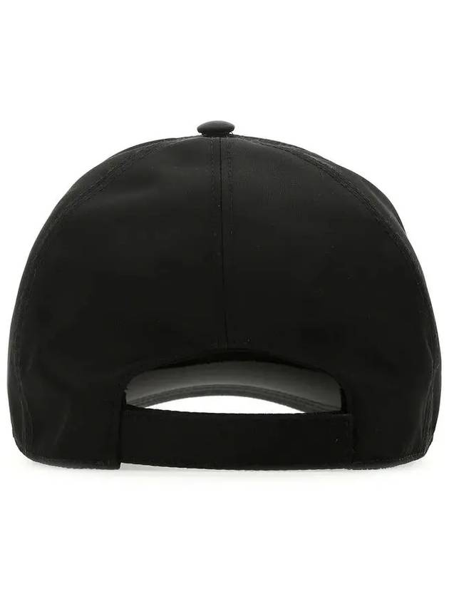 Triangle Logo Nylon Ball Cap Black - PRADA - BALAAN 4