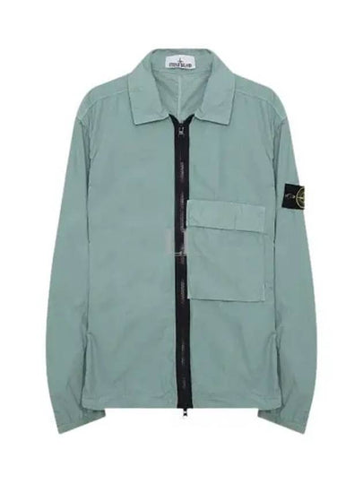 Naslan Garment Dyed Compass Patch Zip-up Jacket Sage Green - STONE ISLAND - BALAAN 2