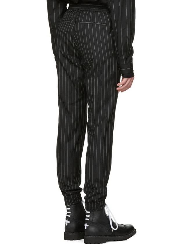 Pinstripe Jogger Straight Pants Black - JUUN.J - BALAAN 4