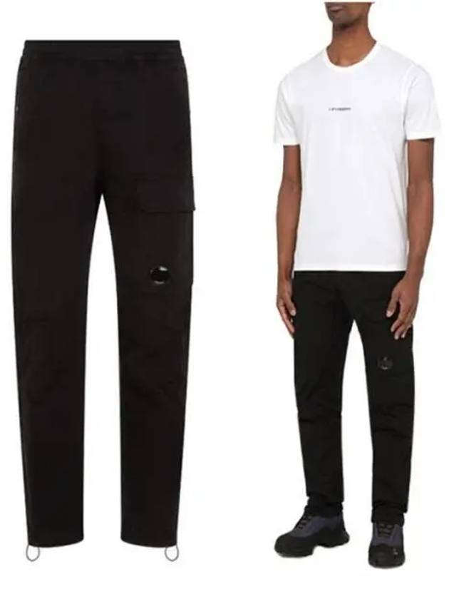 Twill Stretch Regular Utility Straight Pants Black - CP COMPANY - BALAAN 2