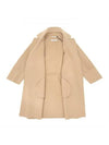 Arona Wool Belt Single Coat Beige - MAX MARA - BALAAN.